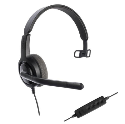 Kufje me mikrofon Axtel Voice USB28 Mono NC, USB, anulim zhurme, të zeza