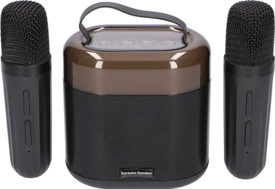 Детски караоке сет Extralink LED, Bluetooth, 2 микрофони, црн