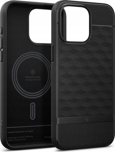 Mbulesë telefoni Spigen Caseology Parallax MagSafe, për iPhone 15 Pro, mat, e zezë