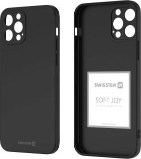 Mbrojtëse telefoni Swissten Soft Joy për iPhone 13, TPU i butë e fleksibël, e hollë, e zezë