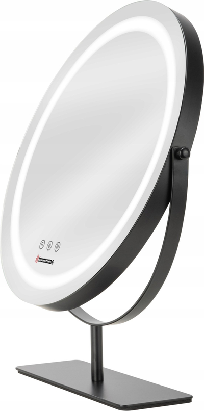 Kозметичко огледало Humanas HS-HM Scarlet, LED, ротација 360°, црно