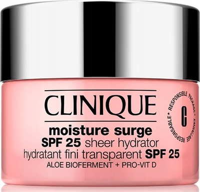 Krem fytyre Clinique Moisture Surge Sheer Hydrator, SPF25, 30ml, ngjyrë lëkure