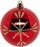 Сет украсни топчиња Atmosphera Colorama De Noël, 8 парчиња, рециклирана пластика, црвена и златна боја