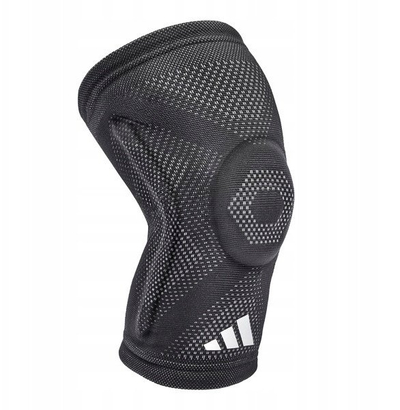 Држач за колено Adidas Aeroready, компресиски, со пропустливост за воздух, големина S