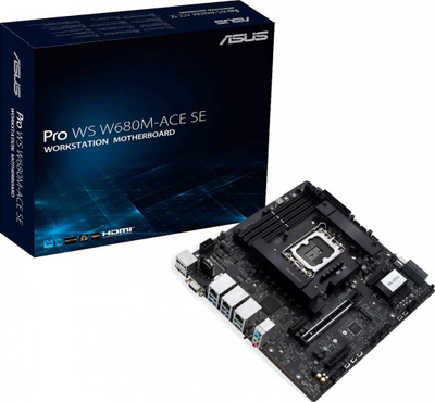 Pllakë amë ASUS PRO WS W680M-ACE SE, Intel W680, Socket 1700, 4 slota, Micro ATX