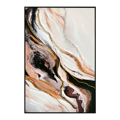 Pikturë muri abstrakte 62x4x92Hcm (HM4560), zezë