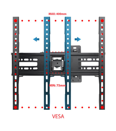 Mbajtëse muri për TV Esperanza ERW016, 26-70", 45kg, e zezë