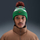 Kapelë dimërore Peak Winter Wonderland Beanie, me pompon të heqshëm, e gjelbër me të bardhë dhe të kuqe