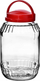 Kavanoz kuzhine Basic Kitchen 3.1L, xham, kapak me dorezë, i kuq