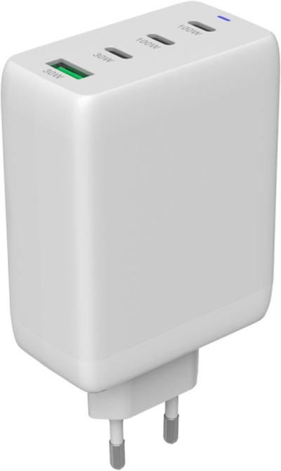 Полнач USB Canyon CU100ACC, GaN 100W, 3x USB C 1x USB A, бел