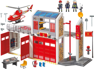 Set lojërash Playmobil City Action Large Fire Station 9462, stacion zjarrfikësish, me aksesorë