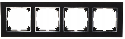 Kornizë katërfishe Elektro-Plast Santra Quad Frame 4174-46, IP20, e zezë me krom