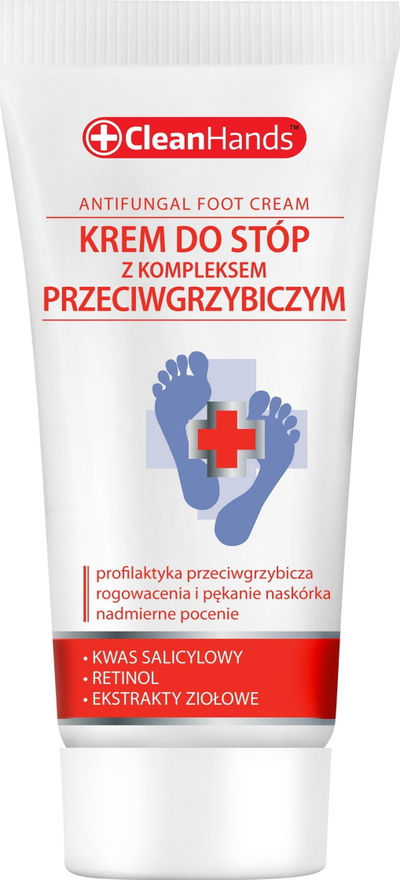 Krem këmbësh CLEAN HANDS, kompleks antifungal, efekt dezodorizues, 30 ml