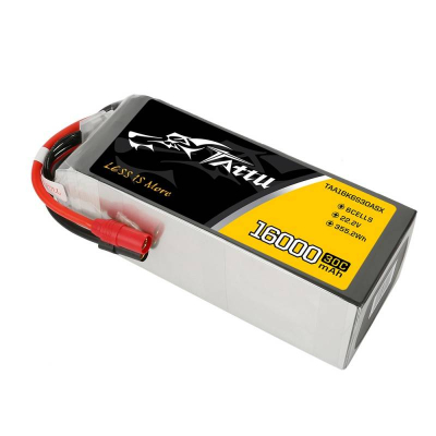 Bateri LiPo Tattu 6S 16000mAh, 22.2V, 30C, e verdhë
