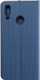 Këllëf telefoni LUNA Book Carbon për Huawei P Smart 2019, tip libër me kapak, me këmbë mbajtëse, ngjyrë blu