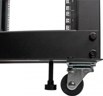 Raft serveri StarTech.com 4-Post 8U, 19", kornizë e hapur, me rrota