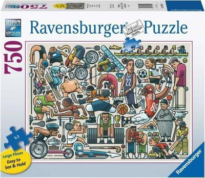 Puzzle Ravensburger Athletic Fit, ilustrim sportiv, shumëngjyrësh