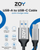 Kabllo ZOY USB-A - USB-C, 2m, e zezë / argjendtë