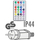 Dritare dekorative me LED, perde me 144 drita, 120×120cm, warm white, e bardhë e ngrohtë
