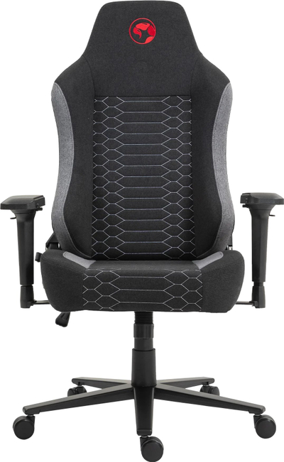 Karrige gaming Marvo KAHN GREY, mbështetëse 4D, deri 150kg, e zezë gri
