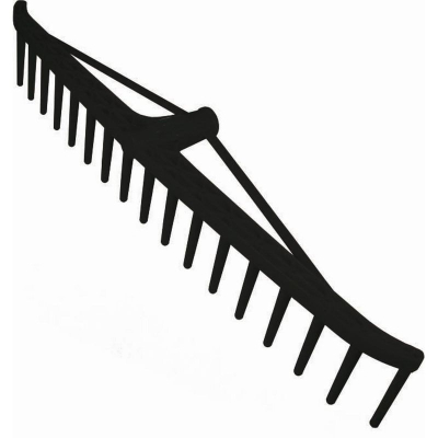 Гребло за сено Saska Garden HAY Rake Retro, пластично, 62 cm, црно