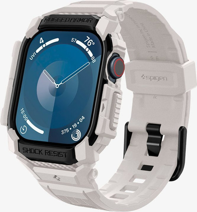 Rrip me mbrojtëse Spigen Rugged Armor Pro për orën Apple Watch Series 10 42mm, TPU, Dune Beige