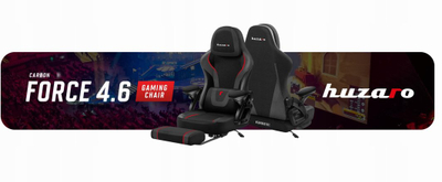 Karrige gaming Force 4.6 Carbon, ergonomike, me mbështetëse këmbësh, e zezë gri