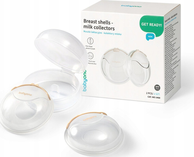 Kolektor qumështi gjiri BabyOno Breast Milk Collectors, set 2 copë, pa BPA, transparent