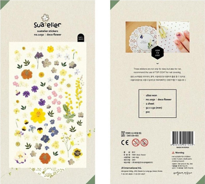 Stickera dekorativë Suatelier Deco Flower, me lule, shumëngjyrëshe