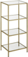 Raft metal Selsey Shelf Rack LGT28G, 4 rafta xhami, ngjyrë ari