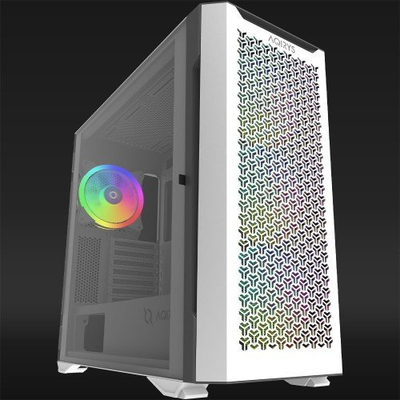 Kasa PC AQIRYS Aquilla, mid tower, E ATX, ARGB, e bardhë