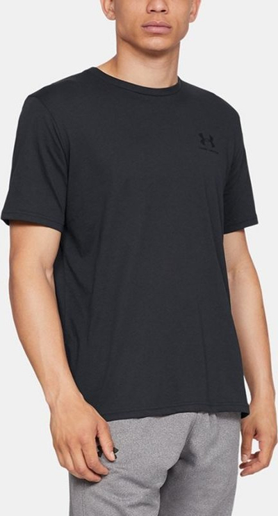 Bluzë sportive Under Armour Sportstyle Left Chest, për burra, madhësia S, portokalli me detaje të zeza