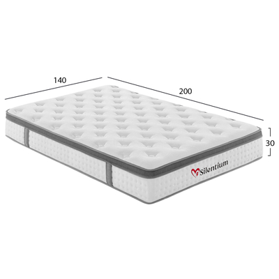 Dyshek dopio Silentium HM749.04, 140x200x30 cm, susta pocket, i bardhë