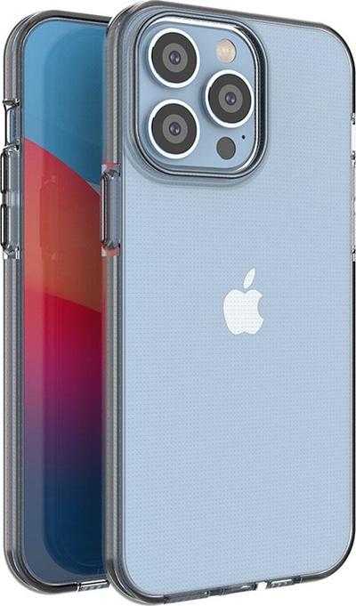 Kapak telefoni Hurtel Spring Case për iPhone 14 Pro Max, silikon, me kornizë mbrojtëse, i zi