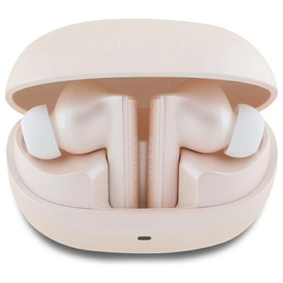 Kufje Bluetooth Guess GUTWST88MCTGP, TWS, me kuti karikimi, rozë e çelët