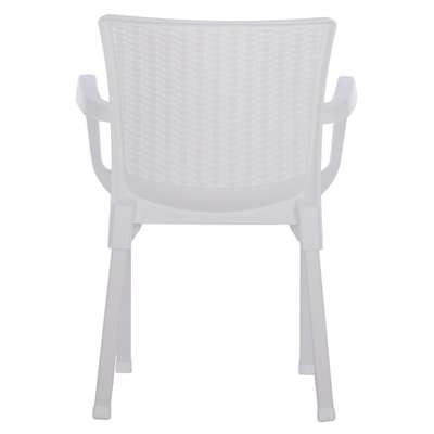 Kolltuk polipropileni ratan + këmbë alu 60×60×82 cm (HM5591.01)