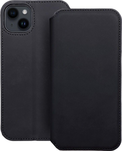 Калф кутија Dual Pocket за iPhone 14 Plus, со џебови за картички, црна