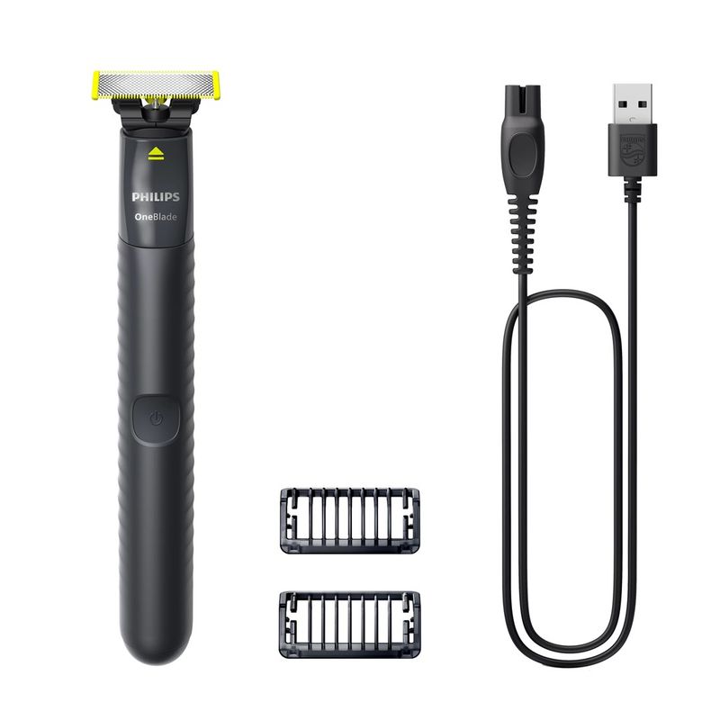 Makineri rroje Philips OneBlade QP1424/10, për fytyrë, e rikarikueshme, e zezë