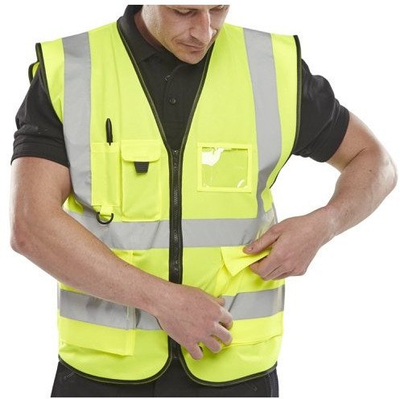 Jeletë reflektuese Beeswift Executive Hi Vis, madhësia M, Saturn Yellow