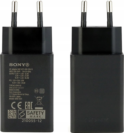 Karikues Sony XQZ-UC1, 30W, USB-C me kabllo, i zi