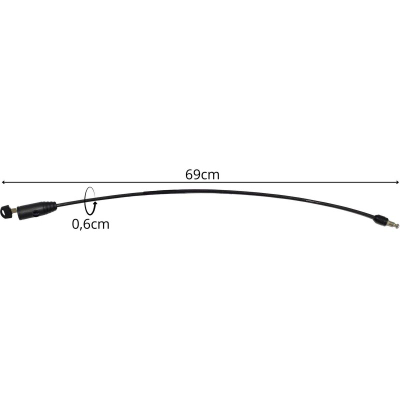 Kyç biçiklete XQmax, kabllo çeliku 6 mm, 65 cm, i zi