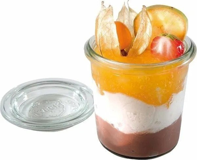 Set kavanozash qelqi Weck Tulip, 0.5L, set me 4 copë, transparent