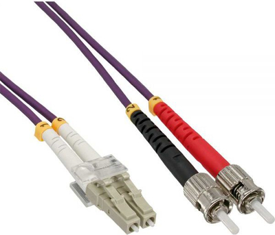 Kabllo fibër optike InLine Patchcord LC ST, OM4 50/125µm, 10m, lejla