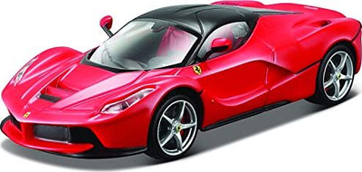 Maket makine Bburago LaFerrari, shkallë 1:43, diecast metal, e kuqe me tavan të zi