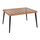 Tavolinë Allegra metalike wicker bezhë & xham 160×90×78 cm (HM5538), bezhë
