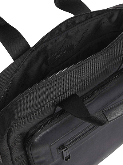 Çantë laptopi për meshkuj Calvin Klein, e zezë
