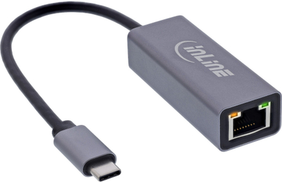 Adapter rrjeti USB C InLine USB 3.2, RJ45 Gigabit, gri