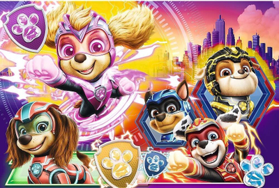 Puzzle Paw Patrol TREFL Get to Know Mighty Pups, 100 copa, 41 x 27.5 cm, shumëngjyrësh