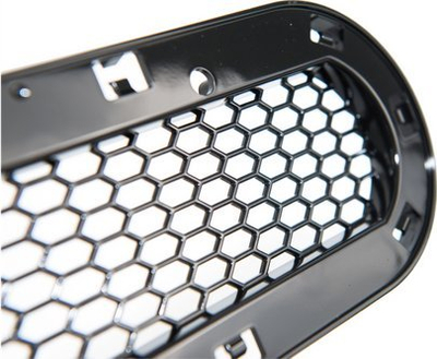 Mbajtës embleme grile për Audi A1 A3 A4 A5 A6, dizajn honeycomb, plastikë gloss, i zi