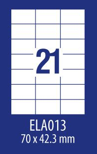 Etiketa vetëngjitëse Avery Zweckform Economy ELA013, 70x42.3mm, 100 fletë, të bardha
